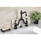 Kingston Brass Bridge Bathroom Faucet with Brass PopUp, Matte Black KS7970BPL - alternate 4